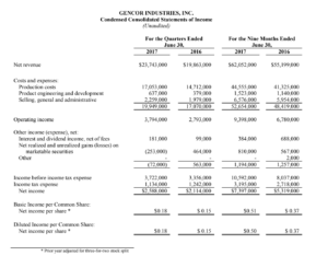 Gencor 2017 Q3 PR Sheet 1