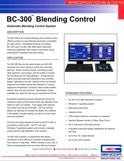 BC300 Blending Control