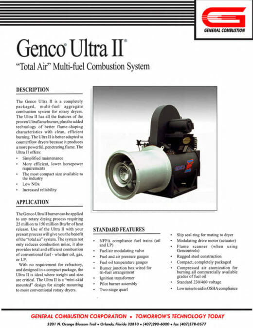 Gencor Ultra II Combustion System