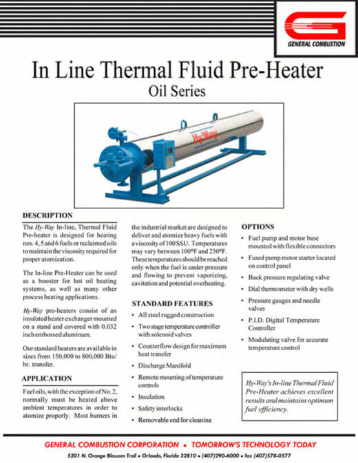 Gencor Inline Thermal Pre-Heater-Oil