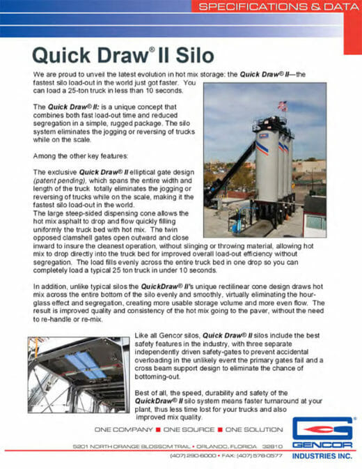 Gencor Quick Draw II Silo